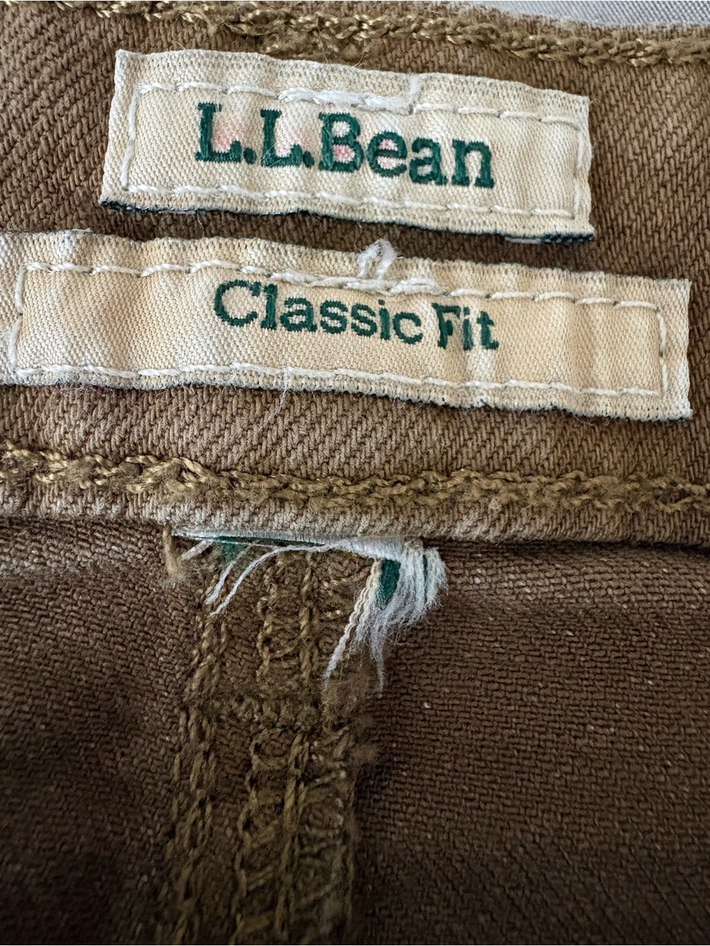 L.L.Bean Classic Fit Womens 12 Brown Wide Leg Utility Pants Stretch Cotton - Picture 6 of 9
